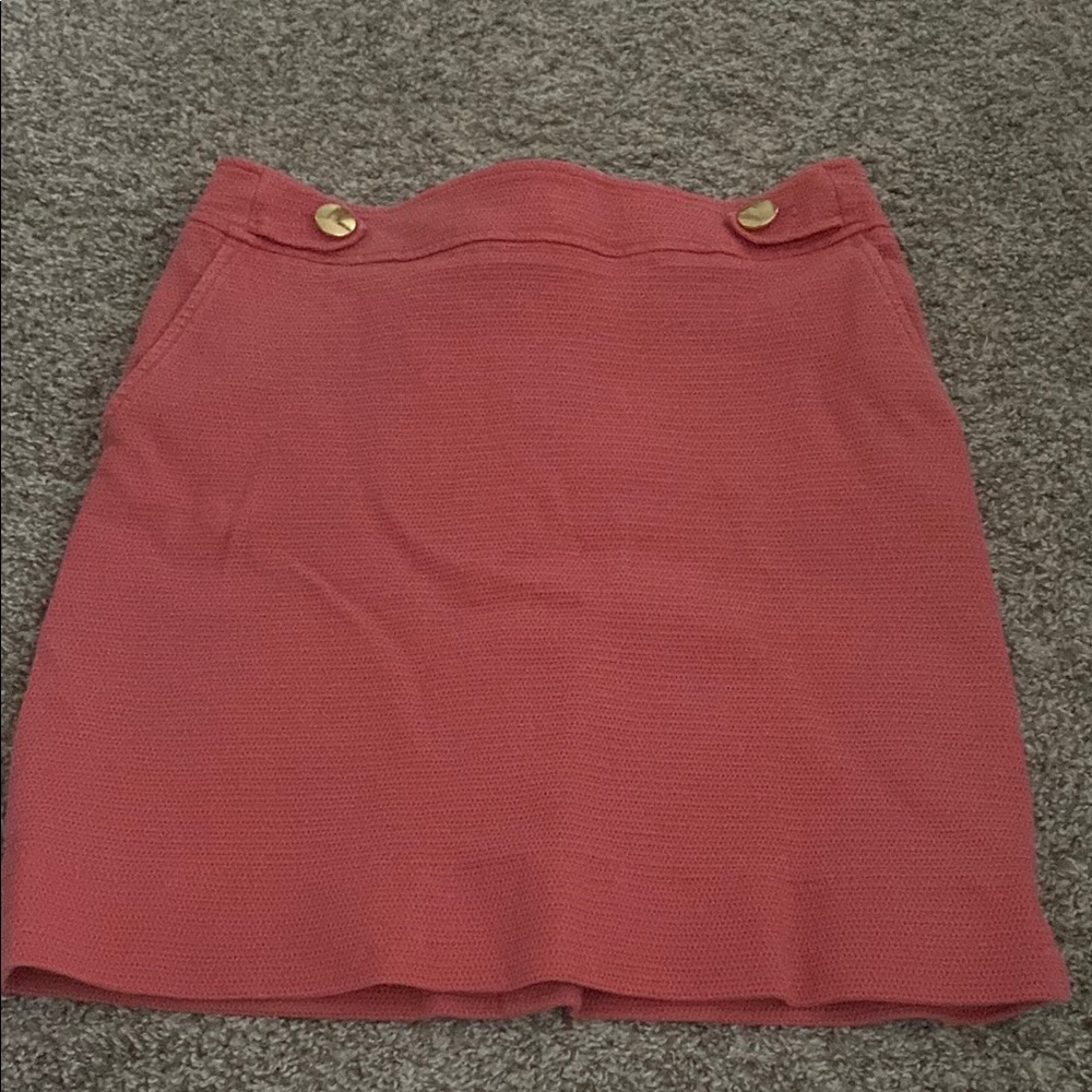 Elegant Coral Skirt with Gold Accents